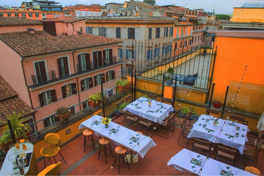 La Terrazza Rooftop Ristorante Cocktail Bar Passpartout a Roma Borgo Pio